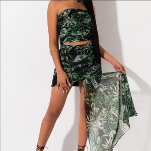 Shop Akira co ord tropical skirt set